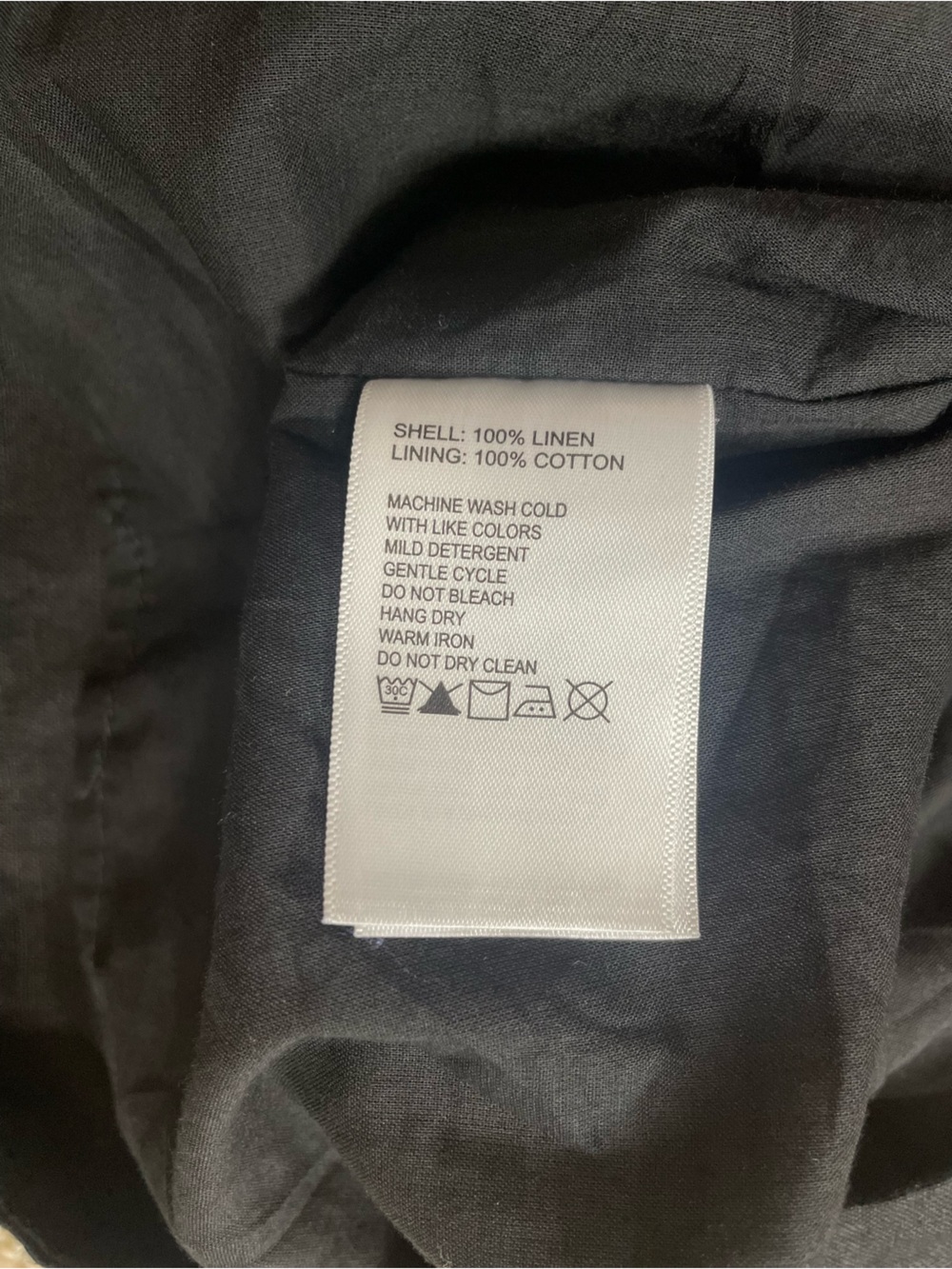 Tommy Bahama “Two Palms” Black Short Sleeve Linen Collared Dress - Picture 11 of 11